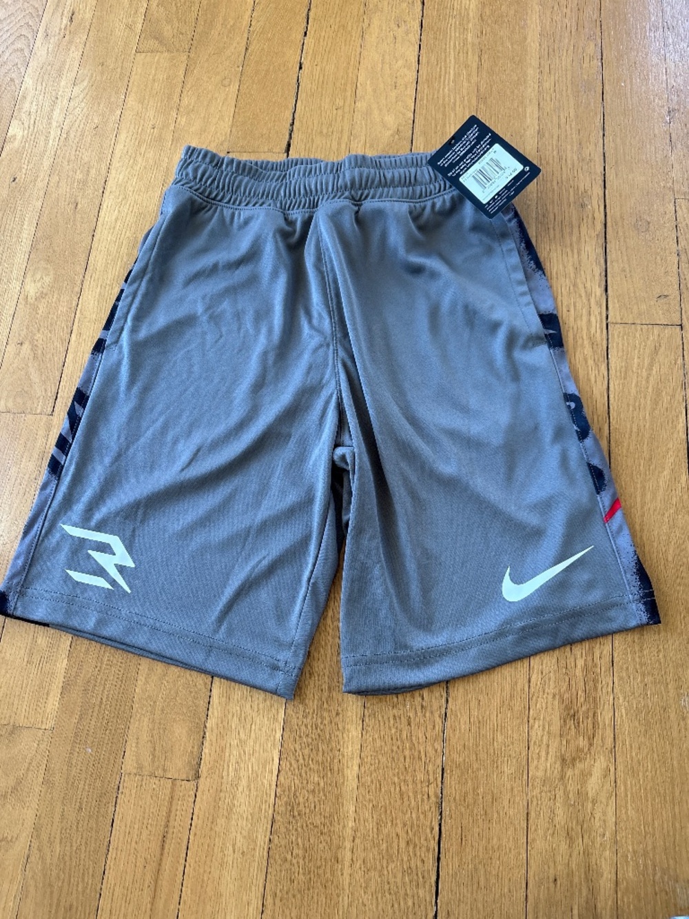 New With Tags Nike 3Brand Boys Grey Athletic Gym Sports Shorts